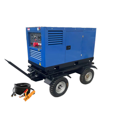 عجلات العربة 400 آمبر قوس Mig آلة لحام DC 20kva AC مولد الديزل 500a