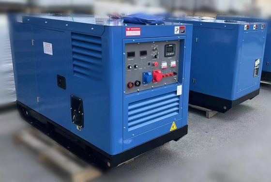 عجلات العربة 400 آمبر قوس Mig آلة لحام DC 20kva AC مولد الديزل 500a