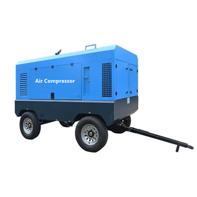 إنجرسول راند 550cfm 350cfm محرك ديزل 12 بار ضاغط هواء محمول لحفر الصخور
