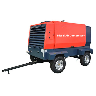 ضاغط هواء محرك الديزل المسمار 8 بار 120 cfm 185 cfm 400 cfm للتعدين الصناعي