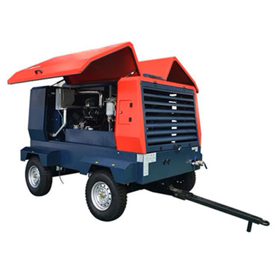ضاغط هواء محرك الديزل المسمار 8 بار 120 cfm 185 cfm 400 cfm للتعدين الصناعي