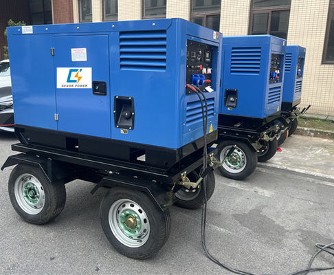 عجلات الهيكل المتحركة 450A DC Mig آلة لحام 500Amps مولد لحام ديزل مع تغذية الأسلاك